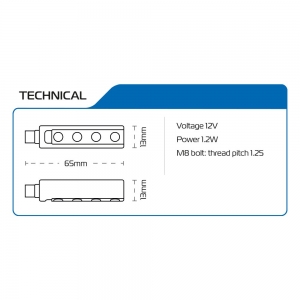 Clignotants moto Cell (65x13mm) - 2 clignotants inclus - Oxford