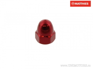 Closed nut Pro Bolt M5 x 0.80 mm red aluminum - JM