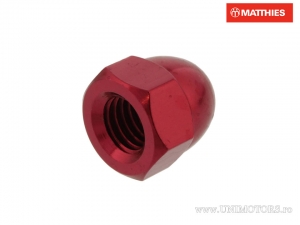 Closed nut Pro Bolt M8 x 1.25 mm red aluminum - JM