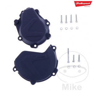 Clutch and ignition cover protection blue set Polisport - Husqvarna FC 450 ('16-'18) / KTM SX-F 450 ie ('16-'20) - JM