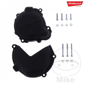 Clutch and ignition cover protection set black Polisport - Beta Xtrainer 300 2T Oilmix ('18-'20) - JM