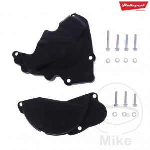 Clutch and Ignition Cover Protection Set Black Polisport - Honda CRF 250 R ('13-'17) - JM