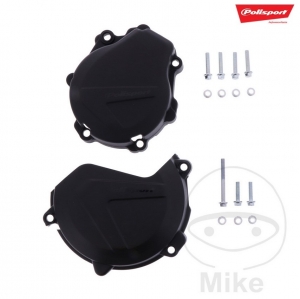 Clutch and ignition cover protection set black Polisport - KTM EXC-F 450 ie ('17-'20) / KTM EXC-F 500 ie ('17-'20) - JM