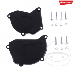 Clutch and Ignition Cover Protection Set Black Polisport - Sherco SEF 300 R Factory ('15-'20) / SEF 300 R Racing ('14-'20) - JM