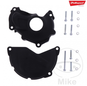 Clutch and ignition cover protection set black Polisport - Yamaha YZ 450 F ('14-'17) / Yamaha YZ 450 F Anniversary ('16) - JM