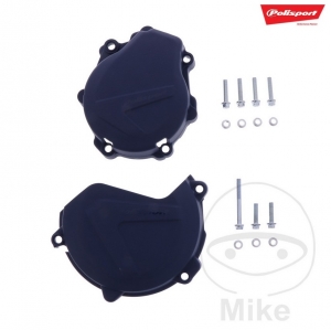 Clutch and Ignition Cover Protection Set Blue Polisport - KTM EXC-F 450 ie ('17-'20) / KTM EXC-F 500 ie ('17-'20) - JM