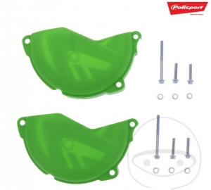 Clutch and ignition cover protection set green Polisport - Kawasaki KX 450 F ('16-'18) - JM