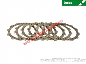 Clutch plate kit (textolite) - Aprilia Moto 650 ('95-'00) / Pegaso 650 ('92-'00) / F 650 ('93-'99) / F 650 ST - Lucas