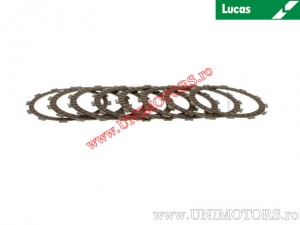 Clutch plate kit (textolite) - Arctic Cat DVX 400 ('04-'08) / Honda CRF 450 R ('11-'15) / DR-Z 400 S ('00-'08) - Lucas