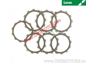 Clutch plate kit (textolite) - Cagiva Raptor 650 ('01-'05) - Lucas