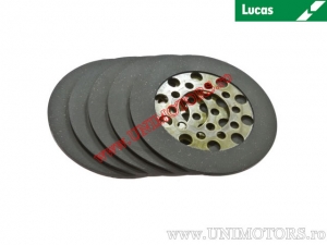 Clutch plate kit (textolite) - Harley Davidson FL 1200 / FLH 1200 / FLH 1340 / FLT 1340 / FX 1200 / FXS 1340 - Lucas