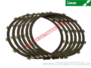 Clutch plate kit (textolite) - Harley Davidson FLH / FLHS / FLHTC / FLST / FLSTC / FXLR / FXRS / FXRT / FXS / FXST - Lucas