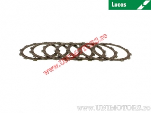 Clutch Plate Kit (Textolite) - Harley Davidson XLH 883 Sportster / XLH 1100 Sportster / Kawaski Z 650 ('77-'83) - Lucas