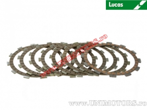 Clutch Plate Kit (Textolite) - Honda CB 650 / CB 650 C / CB 650 SC Custom / CB 650 Z / CX 650 / GL 650 D Silverwing - Lucas