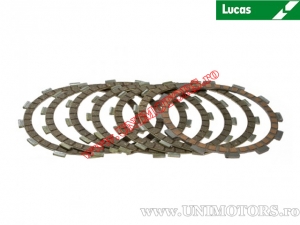 Clutch plate kit (textolite) - Honda CX 500 / CX 500C / GL 500 D Silverwing / CB 550 F Supersport / CB 550 K Four - Lucas