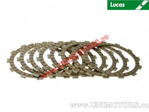 Clutch plate kit (textolite) - Honda RVF 750 R ('94-'97) / XL 1000 V Varadero ('04-'13) / CB 1300 ('05-'16) - Lucas