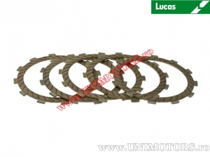 Clutch plate kit (textolite) - Kawasaki EL 250 ('88-'95) / EL 252 F Eliminator ('96-'03) / ZZR 250 ('90-'03) - Lucas