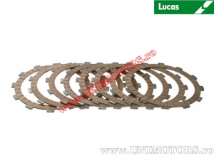 Clutch plate kit (textolite) - Kawasaki VN 1500 / VN-15 1500 / VN 1600 / Suzuki VZ 1600 Marauder - Lucas