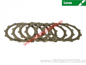 Clutch plate kit (textolite) - Kawasaki ZR 750 Zephyr ('91-'99) / ZR-7 750F ('99-'04) / ZR-7 750S ('01-'04) - Lucas