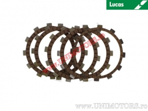 Clutch plate kit (textolite) - Suzuki DR 125 SM ('08-'13) / TS 125 ER ('79-'81) - Lucas