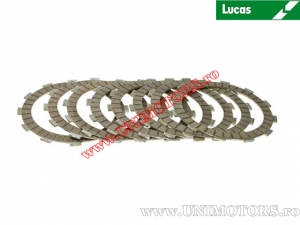 Clutch plate kit (textolite) - Suzuki DR 650 SE ('96-'00) / XF 650 Freewind ('97-'02) / DR 800 S Big ('90-'99) - Lucas