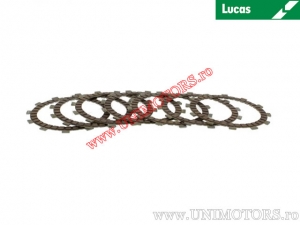 Clutch plate kit (textolite) - Suzuki GS 500 E ('79) / GS 550 ('80-'83) / GSX 550 E ('83-'85) - Lucas