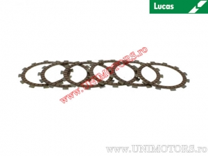 Clutch plate kit (textolite) - Suzuki GT 185 ('73-'78) / RG 125 Gamma ('92-'95) / RM 125 ('86-'88) / TS 250 X - Lucas