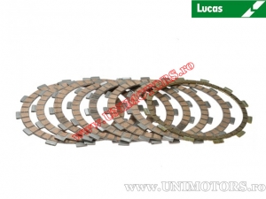 Clutch plate kit (textolite) - Yamaha VMX-12 1200 Vmax / XVZ 1200 TD Venture Royale / XVZ 1300 - Lucas