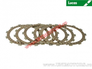 Clutch plate kit (textolite) - Yamaha XV 500 SE Special ('83-'84) / XV 535 Virago ('88-'03) - Lucas