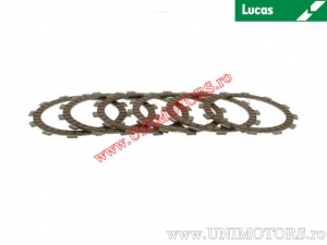 Clutch plate kit (textolite) - Yamaha XVS 125 Drag Star ('00-'04) - Lucas