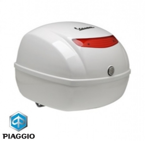 Compartiment à bagages 32 litres d'origine - couleur: blanc - Vespa LX / Vespa LXV / Vespa S 2T-4T 50-125-150cc - Piaggio