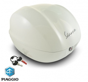 Compartimento bagagli originale da 32 litri - colore: bianco - Vespa Primavera ('13-) / Sprint ('14-) 50-125-150cc - Piaggio