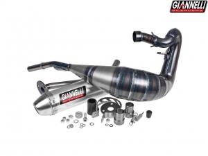 Complete Exhaust System Giannelli Enduro 2T - Beta RR 50 Enduro / RR 50 Motard ('12-'16) - Aluminum End Cap