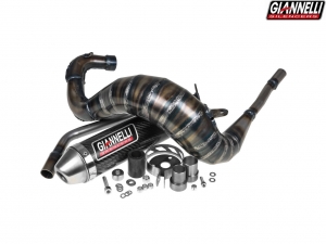 Complete Exhaust System Giannelli Enduro 2T - Beta RR 50 Motard ('04-'11) - Carbon End Cap