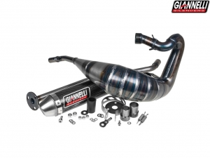 Complete Exhaust System Giannelli Enduro 2T - KSR Moto TR 50 SM ('14-'16) / Malaguti XSM ('19-'20) - Carbon End Cap