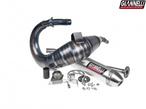 Complete Giannelli Enduro 2T Exhaust System - Aprilia RX 50 / SX 50 / Derbi Senda R/SM X-Treme 50 ('06-'17) - Aluminum End Cap