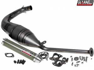 Complete Giannelli Street Exhaust System - Aprilia RS 125 ('94-'10) / Tuono 125 ('03-'04) - Kevlar End Cap