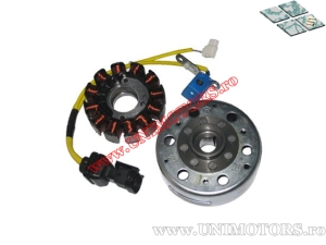 Complete ignition - stator and flywheel - Aprilia Atlantic / Gilera DNA / Runner VX / Piaggio Beverly 125cc-200cc 4T (Leader)