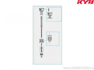 Compressieklep voorvork - Honda CRF 450 R / Kawasaki KX 450 F / Sherco SE 300 R / Yamaha YZ 250 2T / YZ 450 F - Kayaba