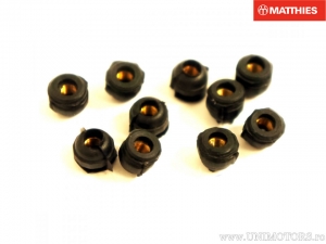 Conjunto de 10 tuercas de goma negras para parabrisas M4 x 0.5 mm - JM