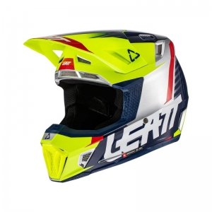 Conjunto de capacete / óculos Moto 7.5 V22 limão: Tamanho - XL