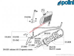 Conjunto de cilindro (diâmetro 46mm / 65cc) - 142.0100 - Peugeot 103 RCX 50 / 103 SPX 50 LC - Polini