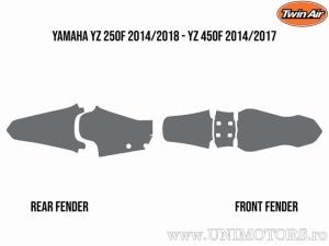 Conjunto de esponja de rejeição de sujidade - Yamaha YZ 250 F 4T ('14-'18) / YZ 450 F ('14-'17) / YZ 250 F 4T Anniversary ('16