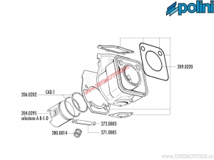 Conjunto de juntas del motor (2090320) - Aprilia AF1 125 / ETX 125 / Red Rose 125 / Tuareg 125 / Rotax 127 - Polini