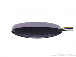 Conjunto de luz de freio LED universal oval com iluminação da placa de matrícula 110x30x32mm - Shin Yo