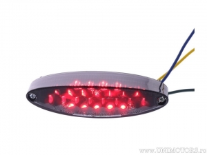 Conjunto de luz de freio LED universal oval com iluminação da placa de matrícula 110x30x32mm - Shin Yo