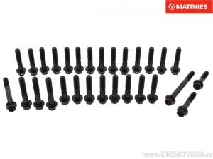 Conjunto de parafusos do motor Pro Bolt alumínio preto - Kawasaki Z 800 A ('13-'15) / Z 800 B ABS ('13-'17) - JMT