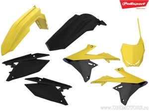 Conjunto de peças plásticas amarelas/preto - Suzuki RM-Z 250 ('19-'22) / RM-Z 450 ('18-'22) - Polisport