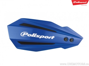 Conjunto de peças plásticas em azul para proteção das mãos da motocicleta Bullit - Polisport