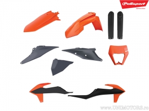 Conjunto de peças plásticas laranja/cinza/preto - KTM EXC 150 TPI / EXC-F 250 ie 4T ('20-'22) / EXC-F 350 ie 4T Sixdays ('20-'